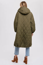 Load image into Gallery viewer, Army Green Quilted Puffer Jacket