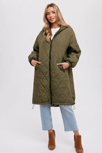 Load image into Gallery viewer, Army Green Quilted Puffer Jacket