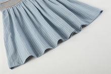 Load image into Gallery viewer, Blue Pinstripe Smocked Dress
