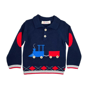 Train Collared Knit Sweater