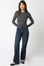 Load image into Gallery viewer, Charcoal Ribbed Long Sleeve
