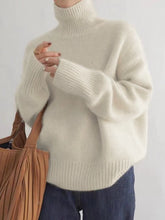 Load image into Gallery viewer, Slouchy Turtleneck Knitted Sweater
