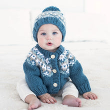 Load image into Gallery viewer, Kids Fairisle Cardigan Slate
