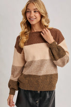 Load image into Gallery viewer, Color Block Knit Sweater
