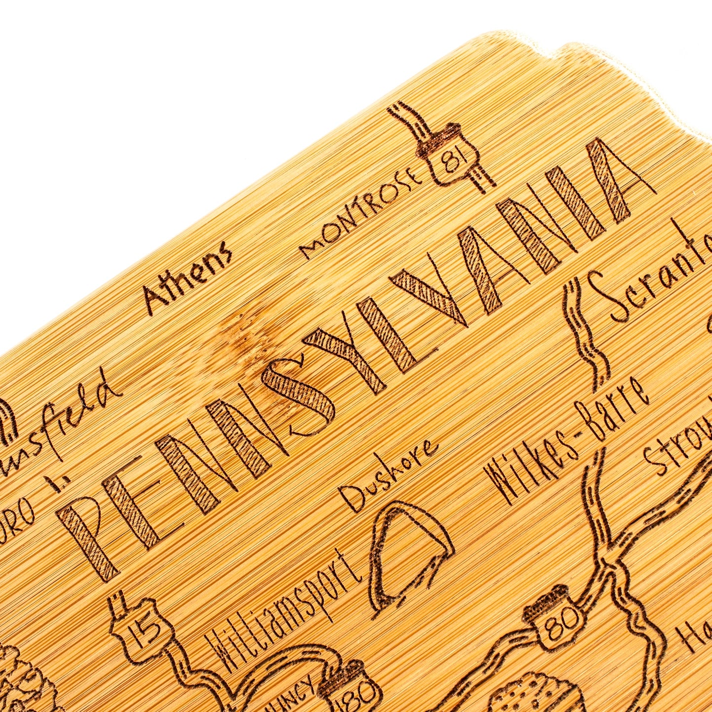 PA Destinations Cutting Board