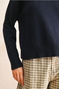 Navy Sweater Top