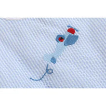 Load image into Gallery viewer, Light Blue Airplane Bubble Romper
