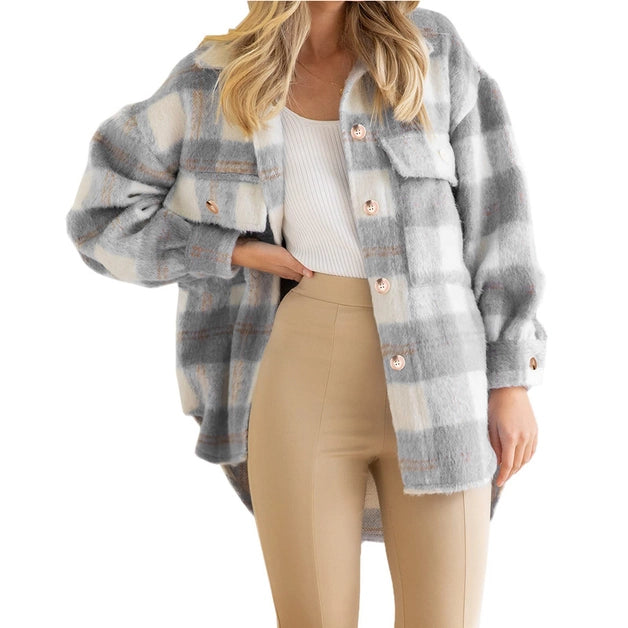 Vintage Flannel Button Jacket