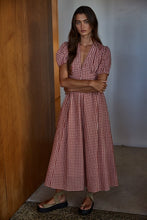 Load image into Gallery viewer, Woven Cotton Gingham Button-Down Dress
