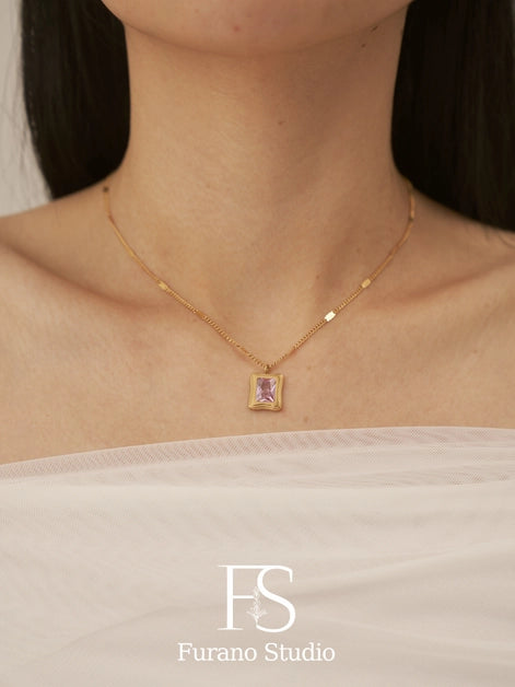 Pink Diamond Pendant Necklace