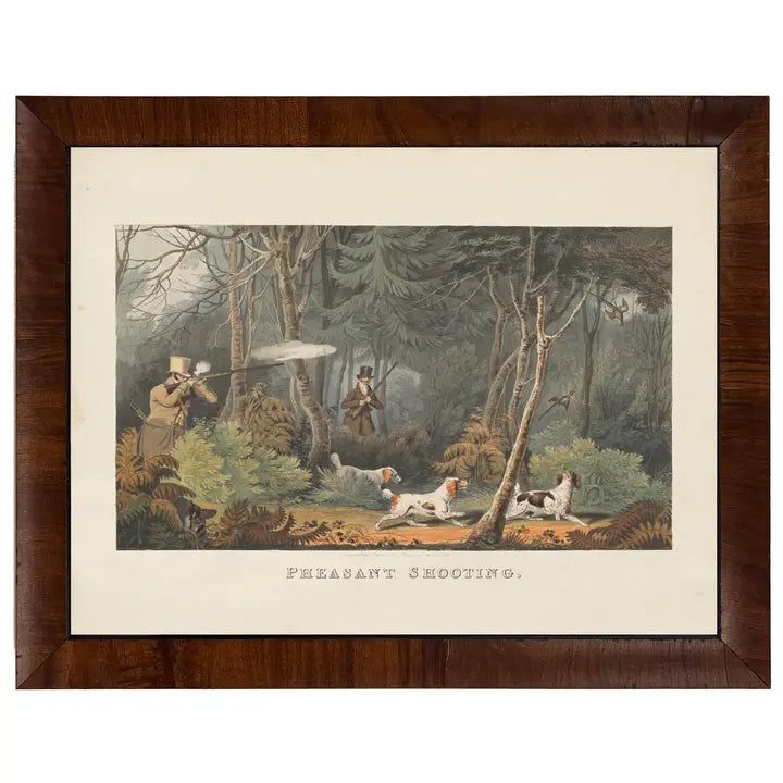 Framed Vintage Hunt Scene