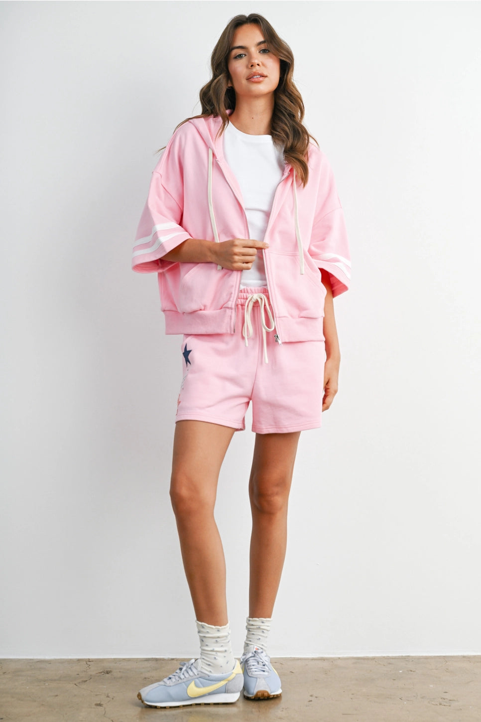 Pink Star Patch Sweatshorts