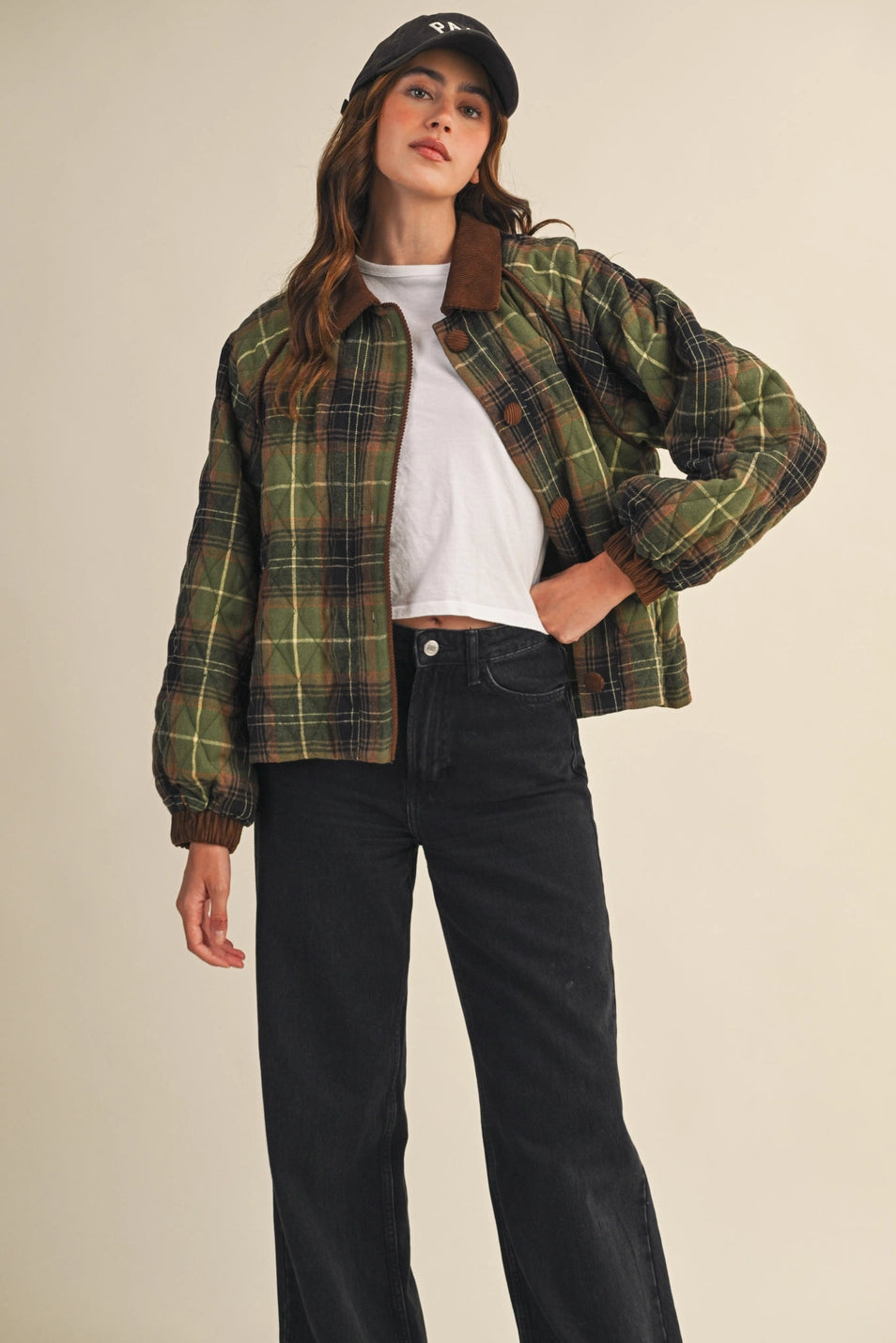 Plaid Quilted Jacket