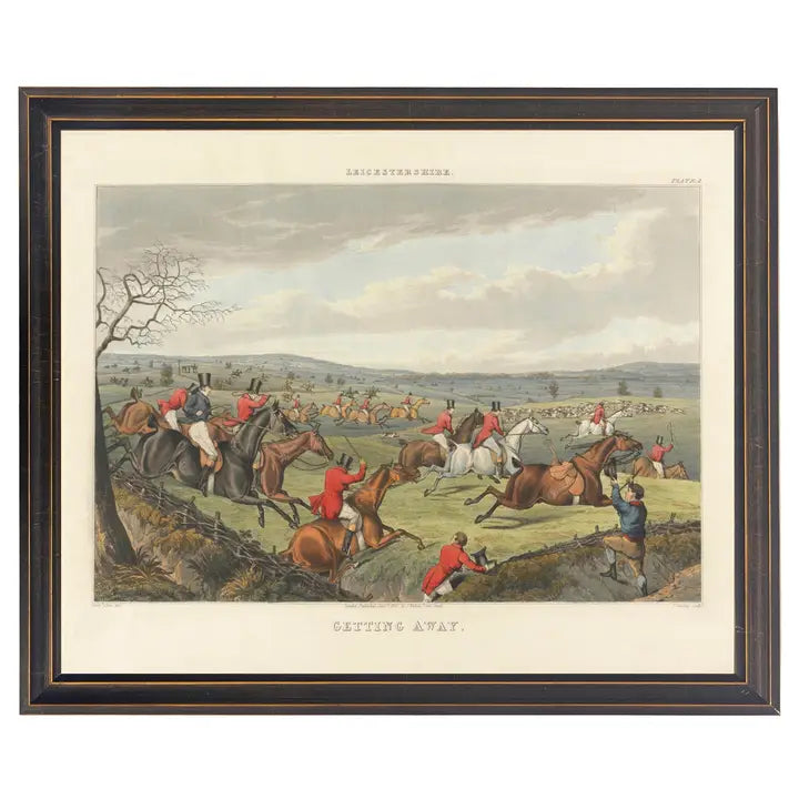 Vintage Hunting Scene