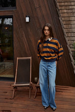 Load image into Gallery viewer, Cotton Striped Half Button Up Top
