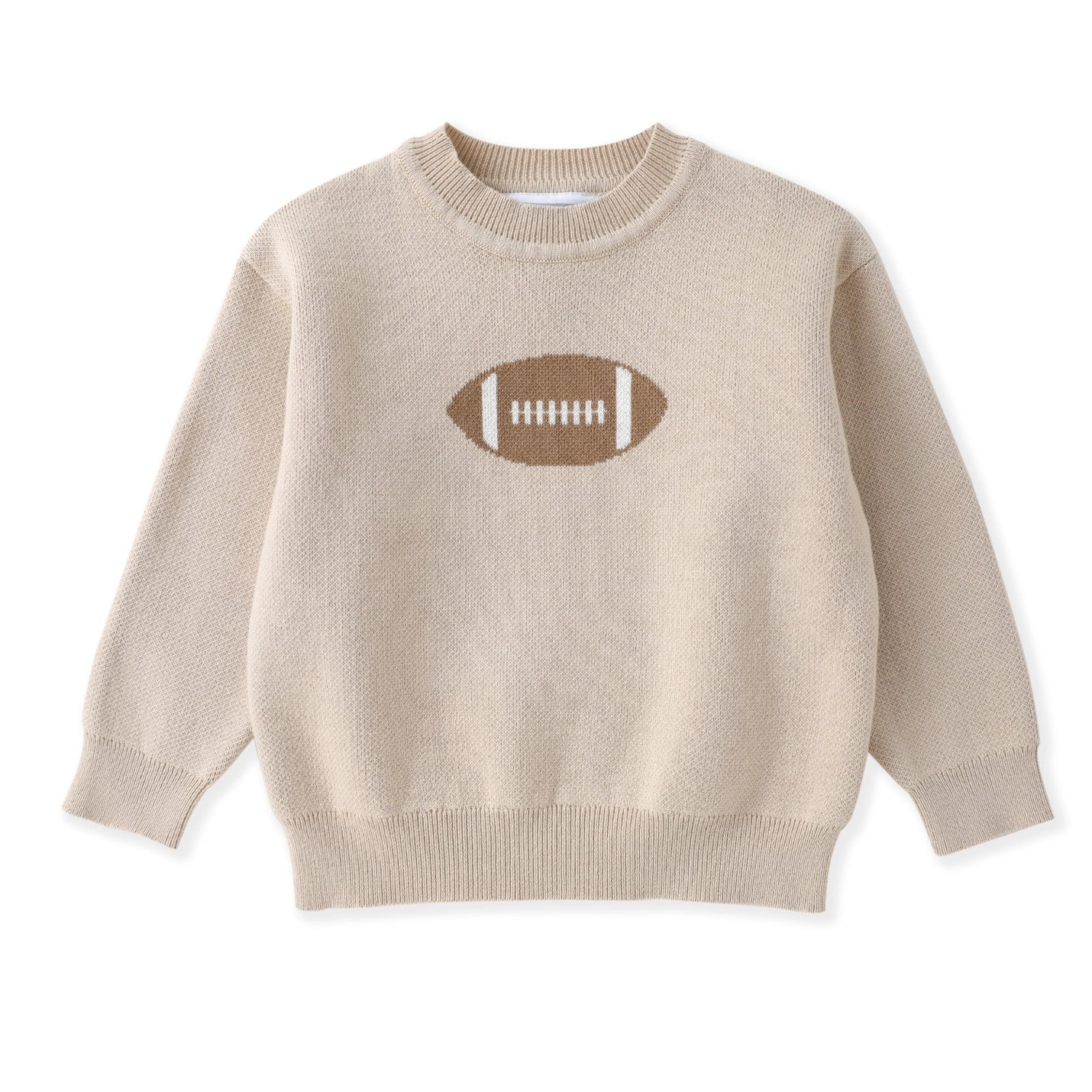 Sand Beige Kids Football Sweater
