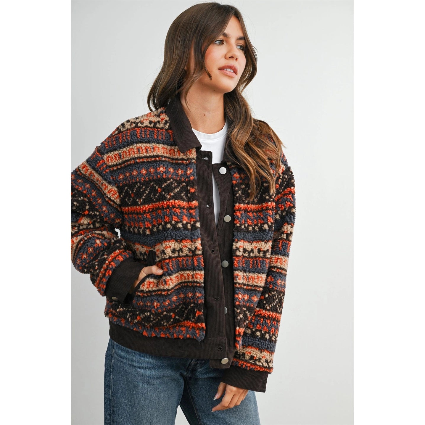 Button Front Fleece Jacket