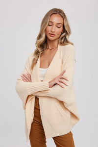 Waffle Cocoon Cardigan