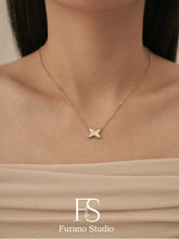 Load image into Gallery viewer, 18k Gold Mother of Pearl Bow Necklace
