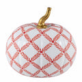 Rusty Red Trellis and Vine Pumpkin 6"