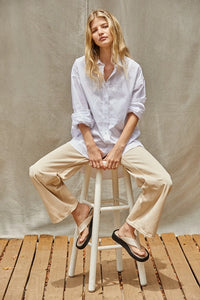 Woven Cotton Button Down Shirt