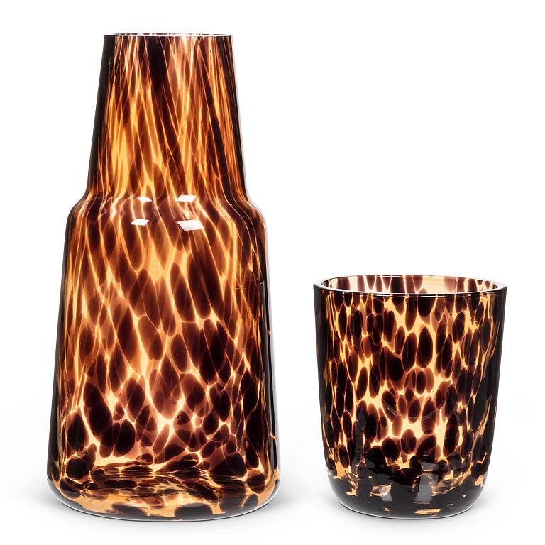 Amber Bedside Carafe & Cup