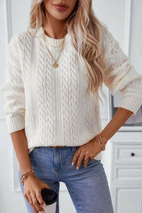 Vintage Twist Cable Knit Sweater