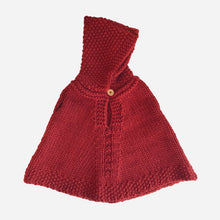 Load image into Gallery viewer, Kids Red Knit Poncho
