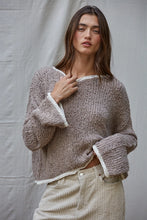 Load image into Gallery viewer, Knit Sweater with Contrast Hem
