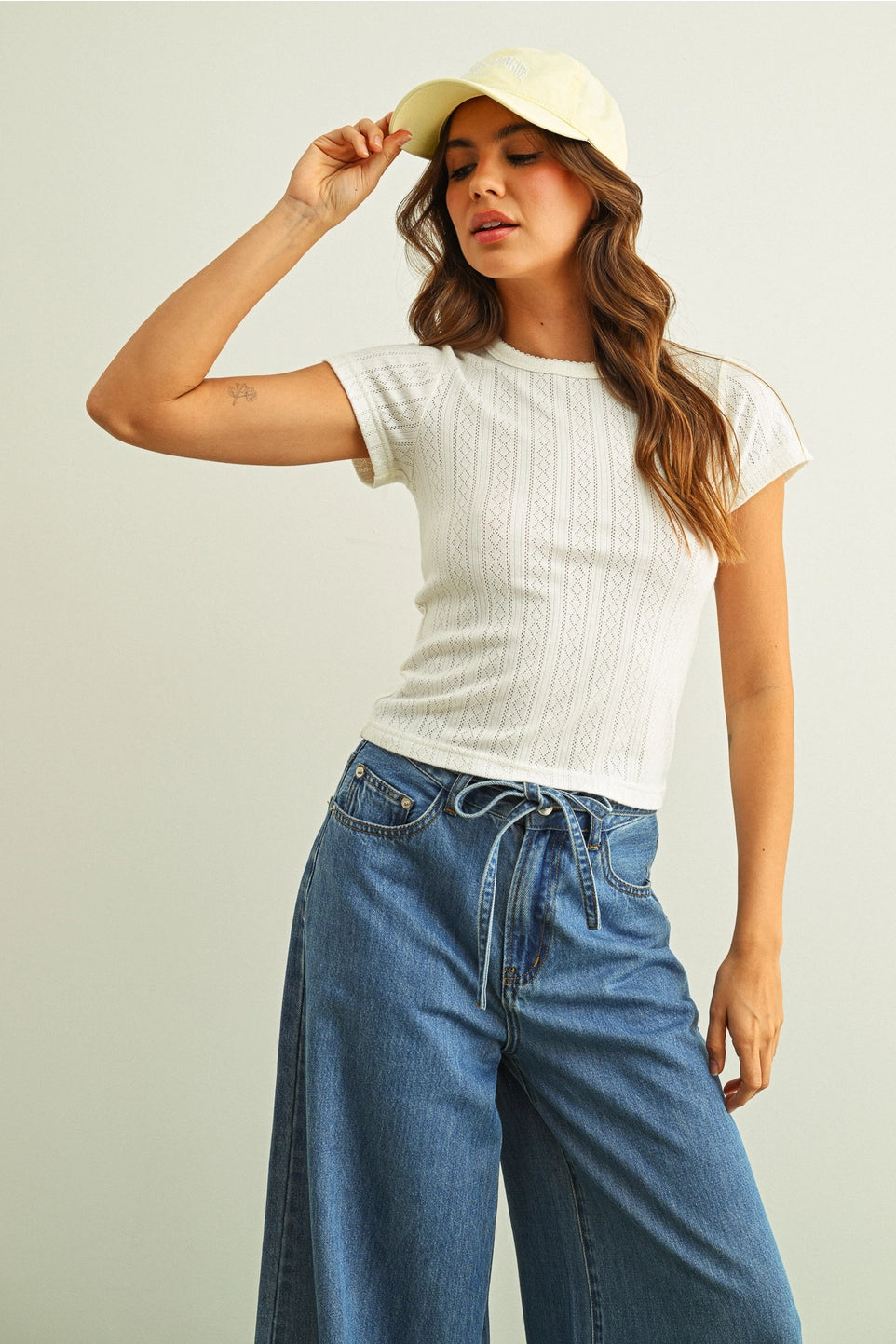 Pointelle Short Sleeve