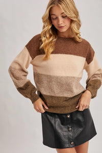 Color Block Knit Sweater