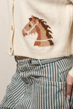 Load image into Gallery viewer, Western Horse Cropped Cardigan Sweater
