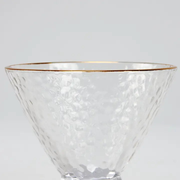 Small Gold Rim Martini Glass