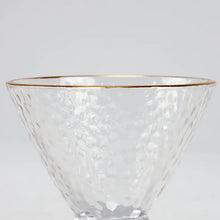 Load image into Gallery viewer, Small Gold Rim Martini Glass
