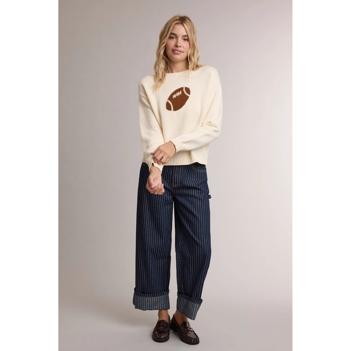 Football Graphic Knit Sweater