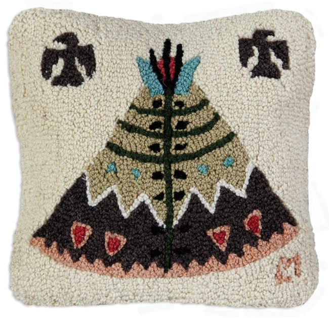 Hand Hooked Wool Pillow