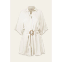 Load image into Gallery viewer, Rattan Buckle Button Down Romper
