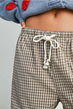 Load image into Gallery viewer, Checkered Tie Front Pants
