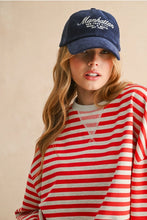 Load image into Gallery viewer, Red and Grey Striped Pullover
