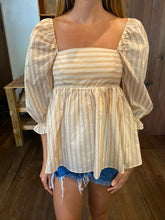 Load image into Gallery viewer, Striped Baby Doll Top
