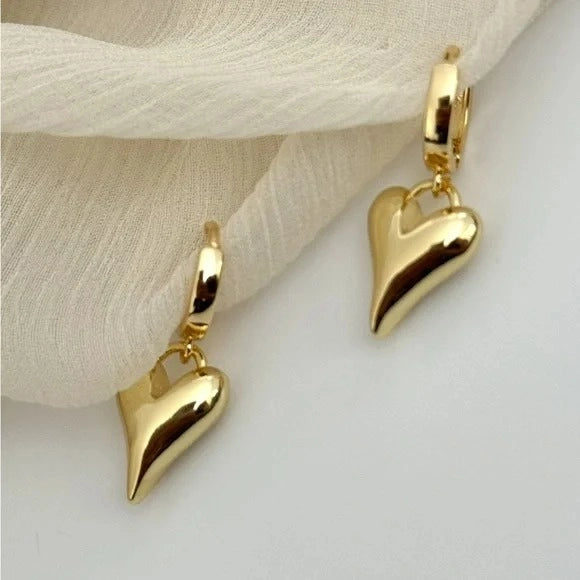 Lovefull Heart Charm Huggie