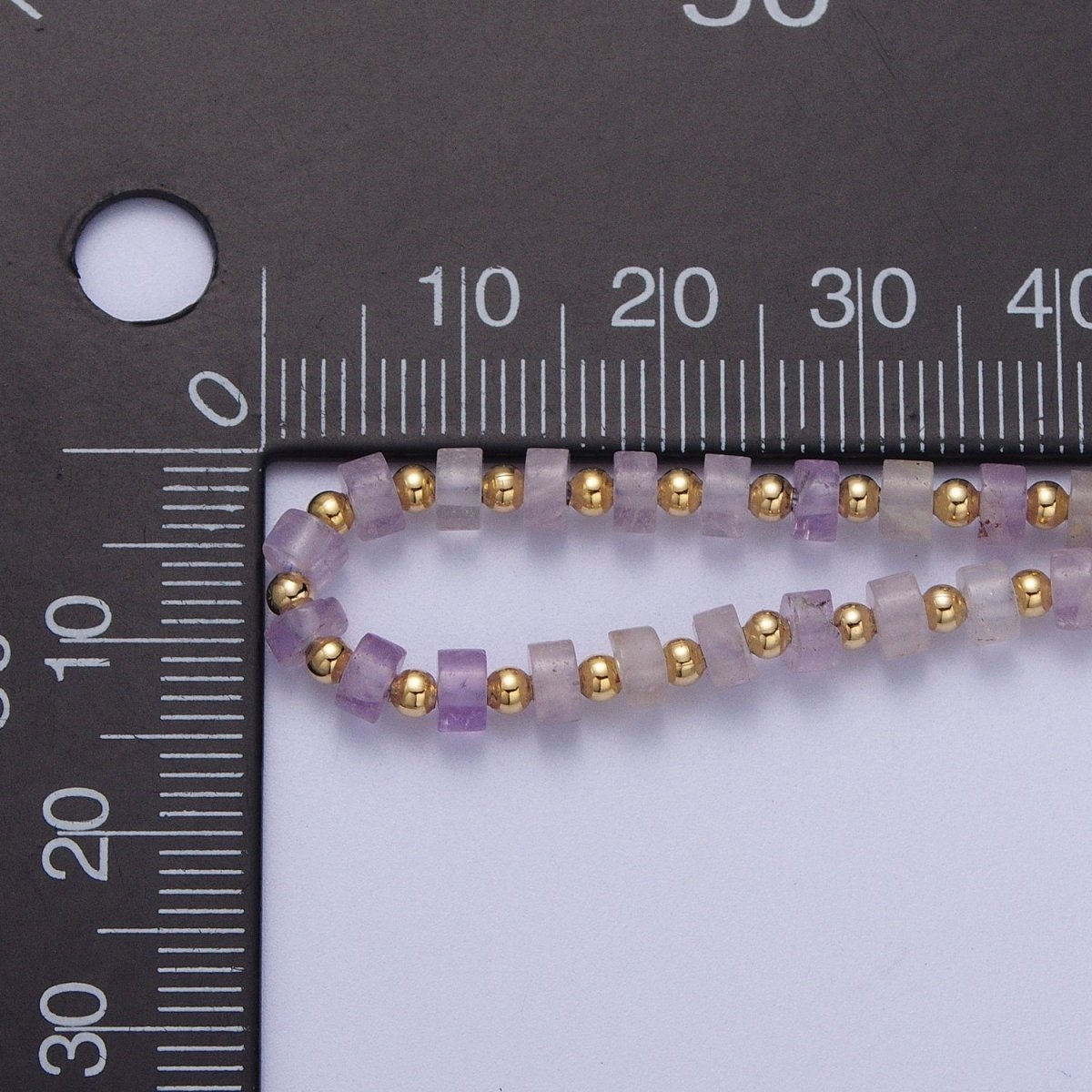 16" Beaded Amethyst Necklace