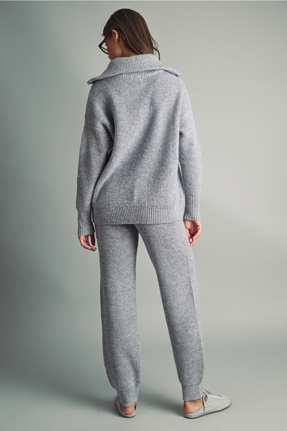 Waffle Sweater Jogger Pants