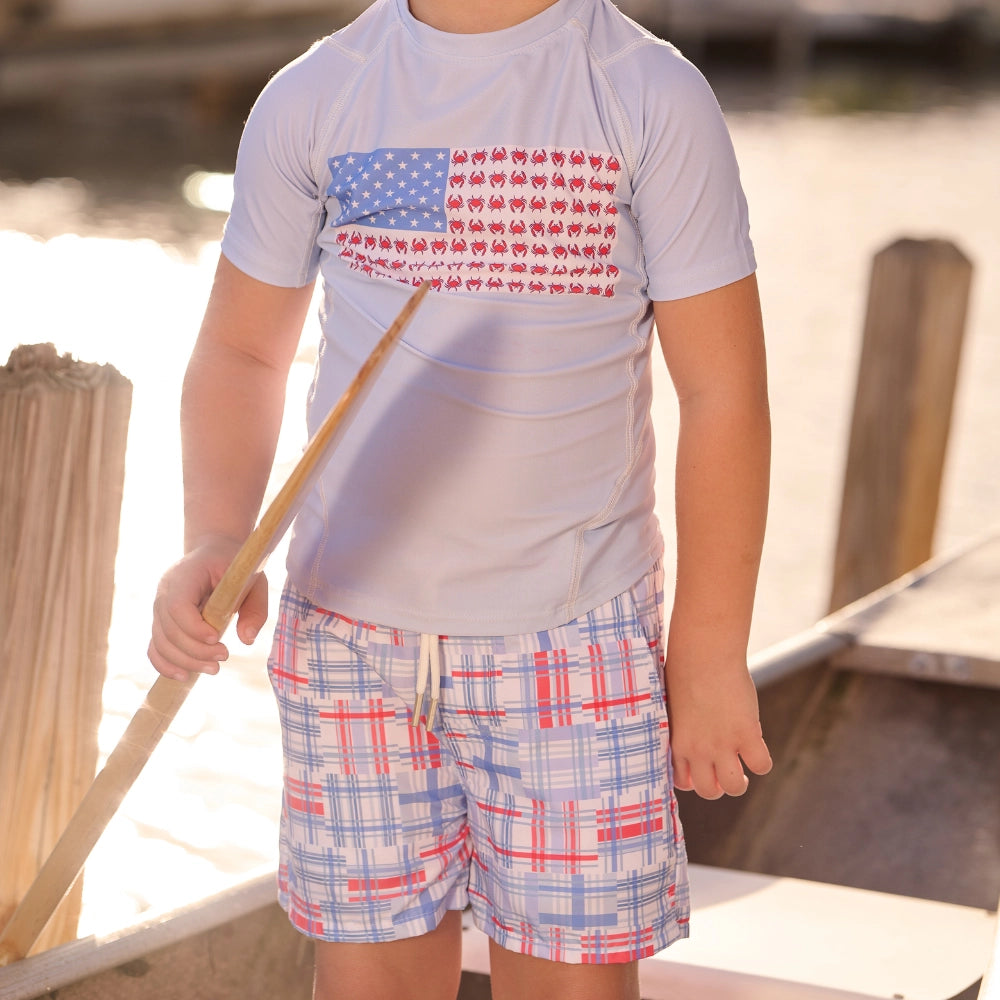 Boys Swim Shorts Cape Cod Madras