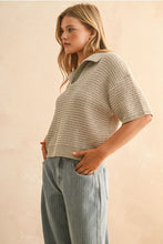 Load image into Gallery viewer, Multi Color Collared Knitted Top
