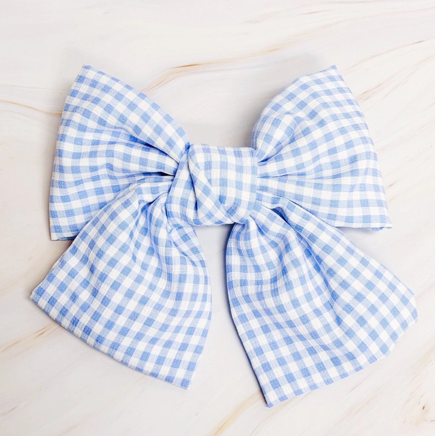 Gingham Bow Hair Clip