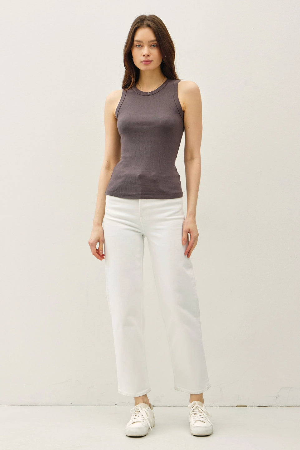 Cotton Crew Neck Tank