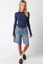 Load image into Gallery viewer, Navy Ringer Long Sleeve
