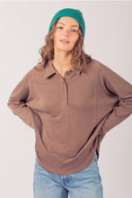 Load image into Gallery viewer, Collared Neck Henley Top
