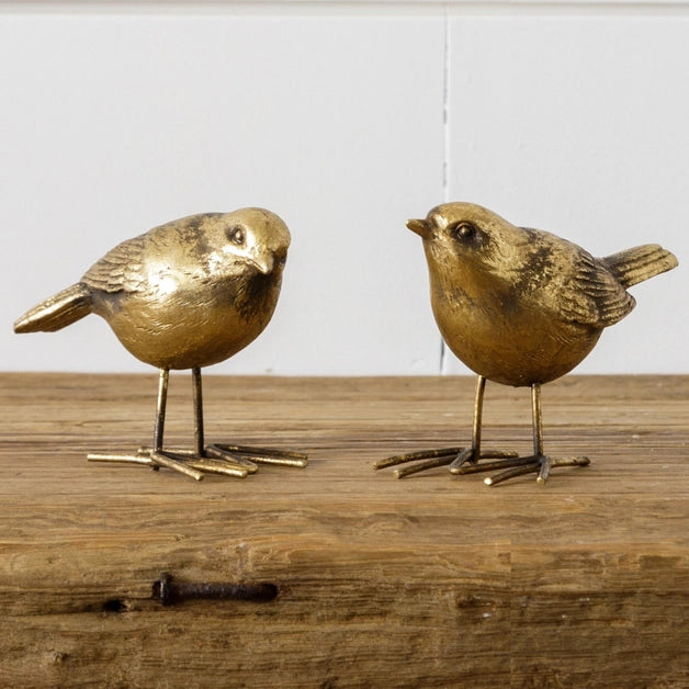 Brass Birds Figurines Set of 2